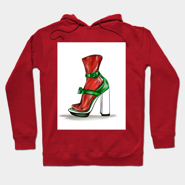 Christmas Shoes Hoodie by Svetlana Pelin